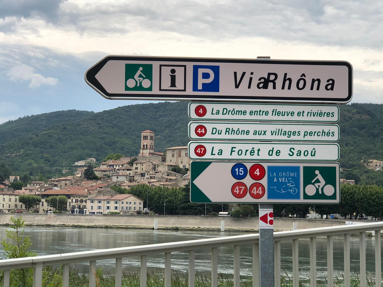 9ème étape  ViaRhona Bourg Saint Andéol-Valence Route Valence-Montélier