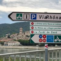 9ème étape  ViaRhona Bourg Saint Andéol-Valence Route Valence-Montélier