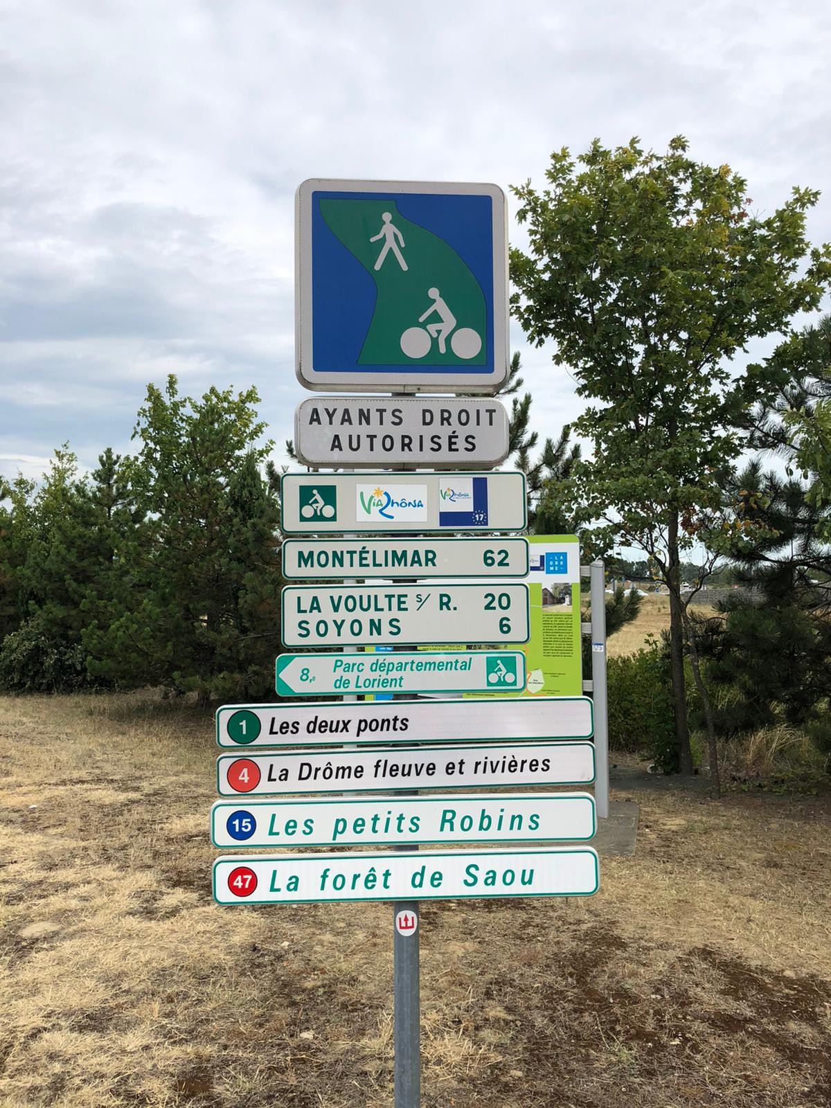 9ème étape  ViaRhona Bourg Saint Andéol-Valence Route Valence-Montélier